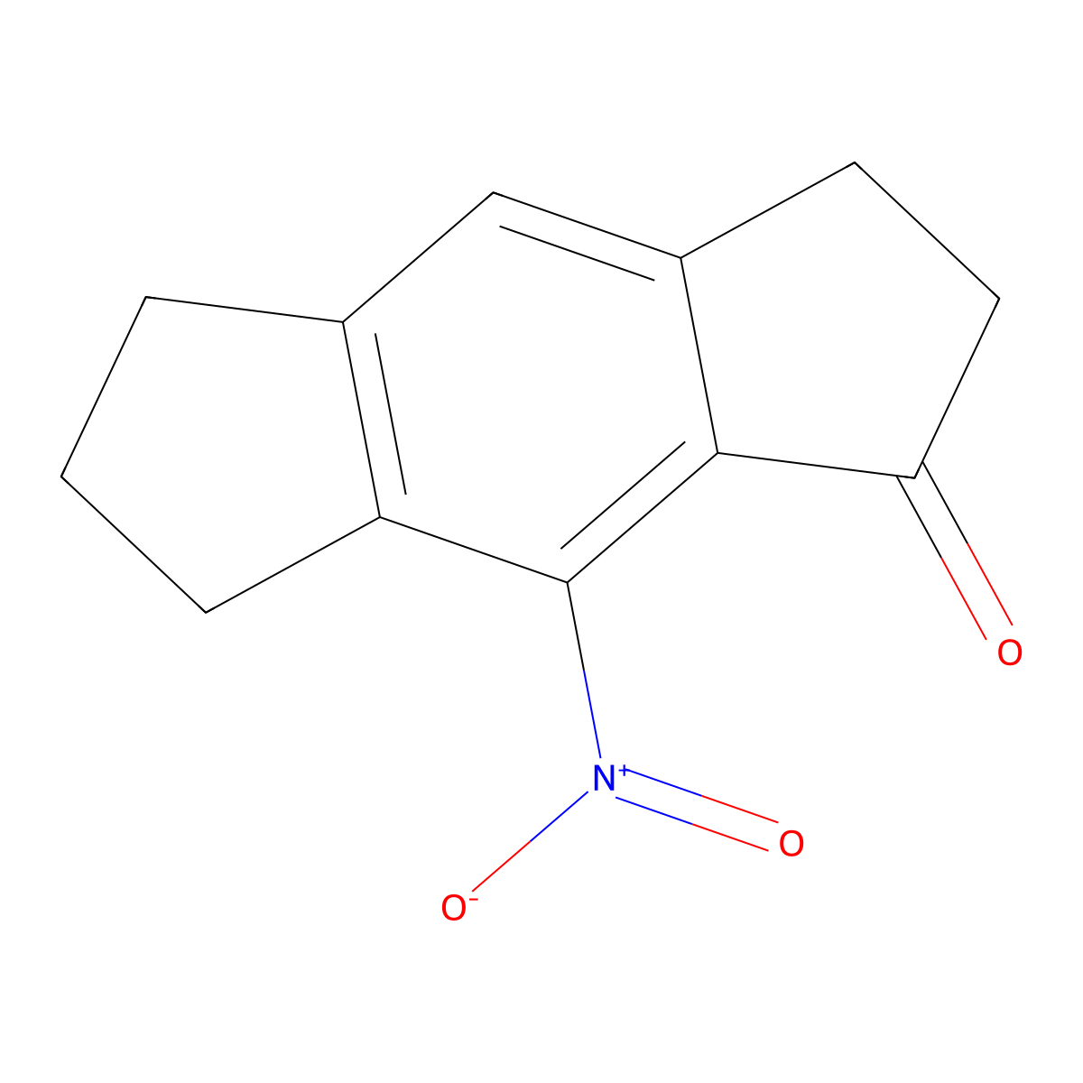 8-Nitro-3,5,6,7-tetrahydro-s-indacen-1(2H)-one molecular structure, CAS 620592-45-2