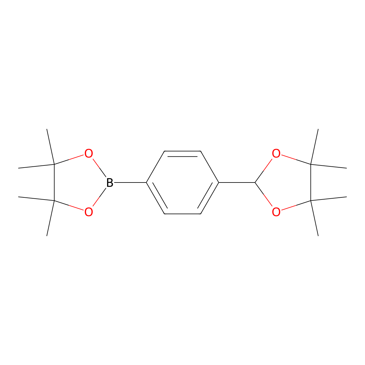 4,4,5,5-Tetramethyl-2-[4-(4,4,5,5-tetramethyl-1,3-dioxolan-2-yl)phenyl]-1,3,2-dioxaborolane molecular structure, CAS 620595-02-0