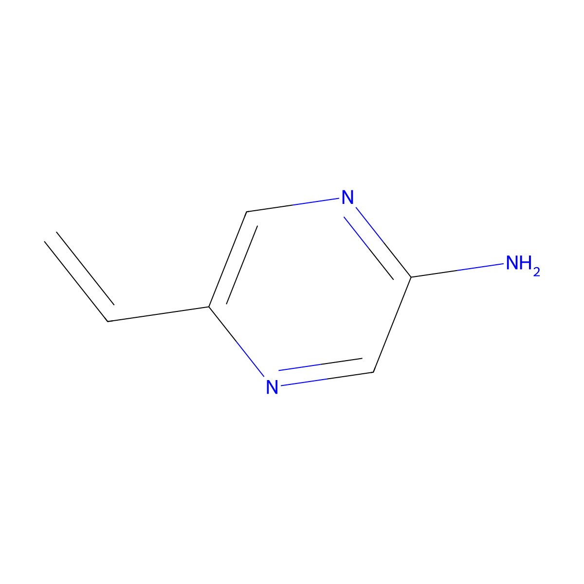 5-Vinylpyrazin-2-amine molecular structure, CAS 620596-94-3