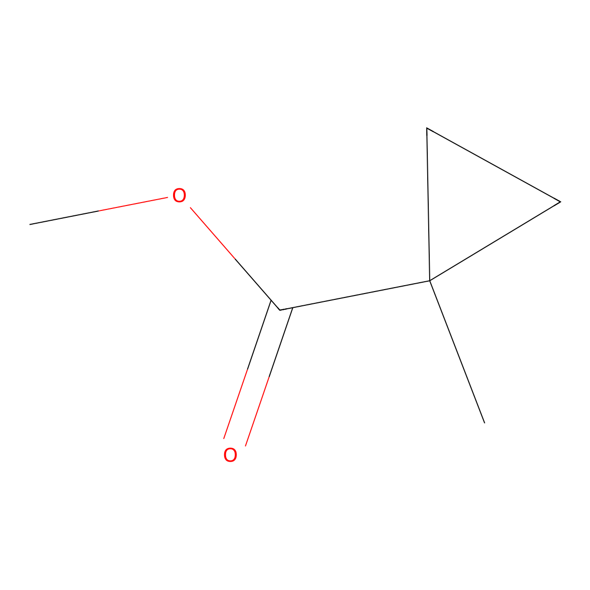 Methyl 1-methylcyclopropane-1-carboxylate molecular structure, CAS 6206-25-3