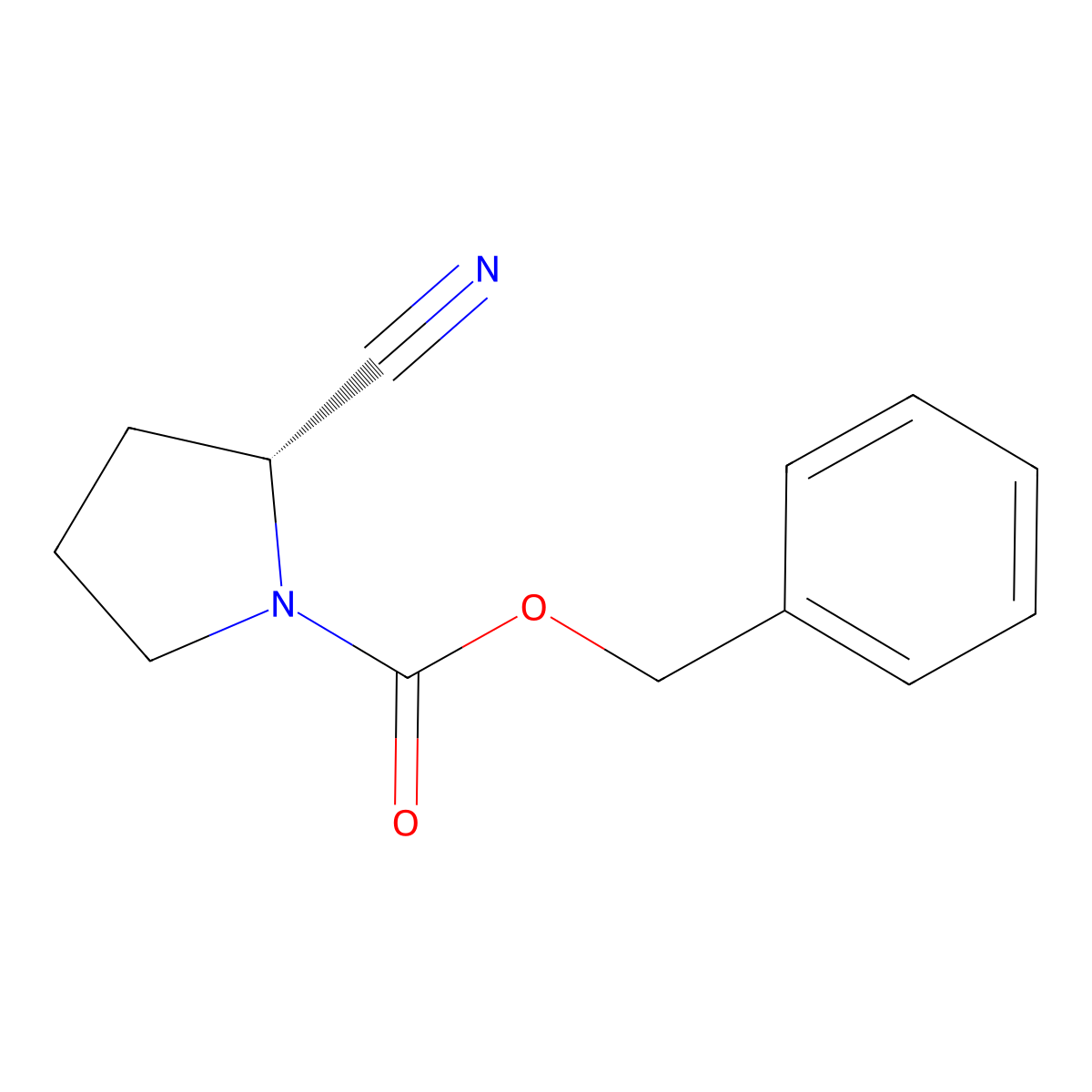 (r)-1-Cbz-2-cyanopyrrolidine molecular structure, CAS 620601-77-6