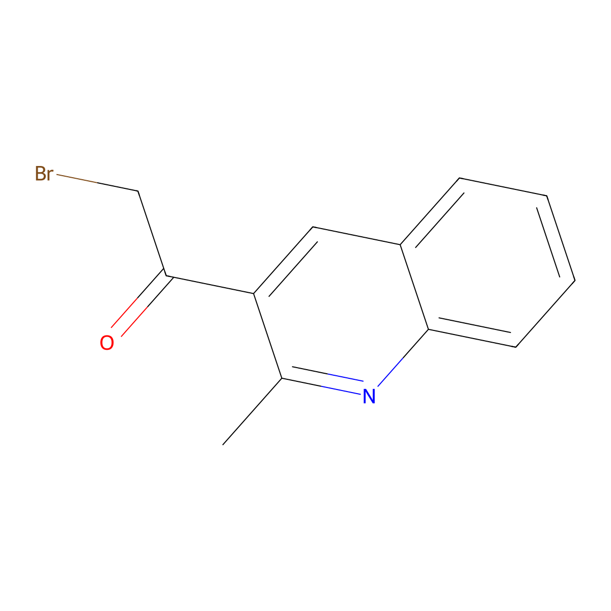 2-Bromo-1-(2-methylquinolin-3-YL)ethanone molecular structure, CAS 620603-89-6