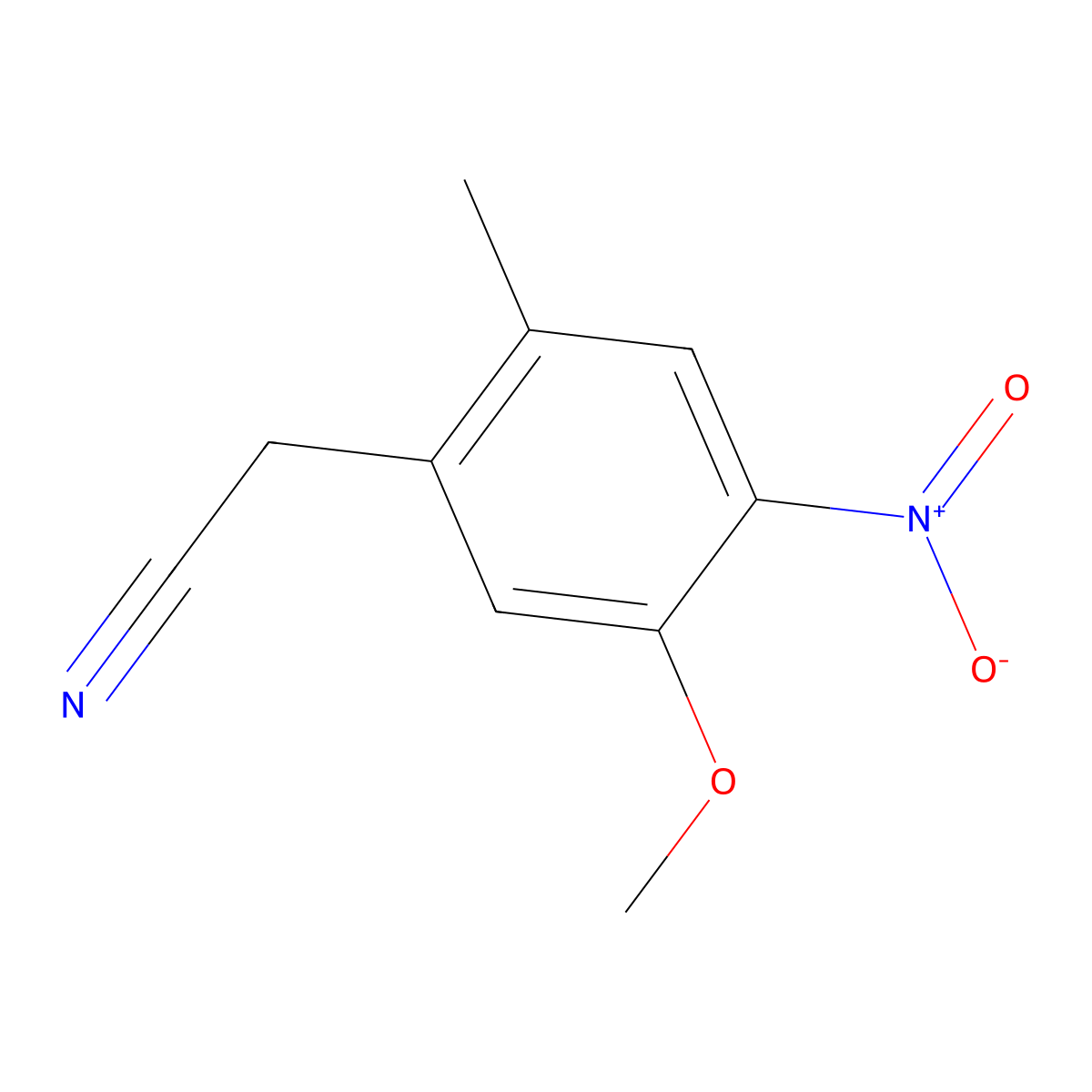 2-(5-Methoxy-2-methyl-4-nitrophenyl)acetonitrile molecular structure, CAS 620604-72-0