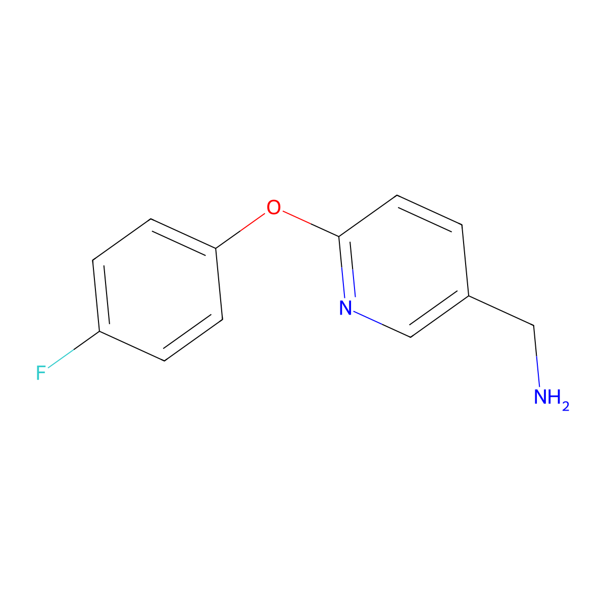 (6-(4-Fluorophenoxy)pyridin-3-yl)methanamine molecular structure, CAS 620608-63-1