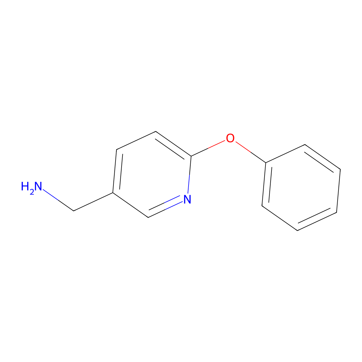 (6-Phenoxypyridin-3-yl)methanamine molecular structure, CAS 620608-78-8