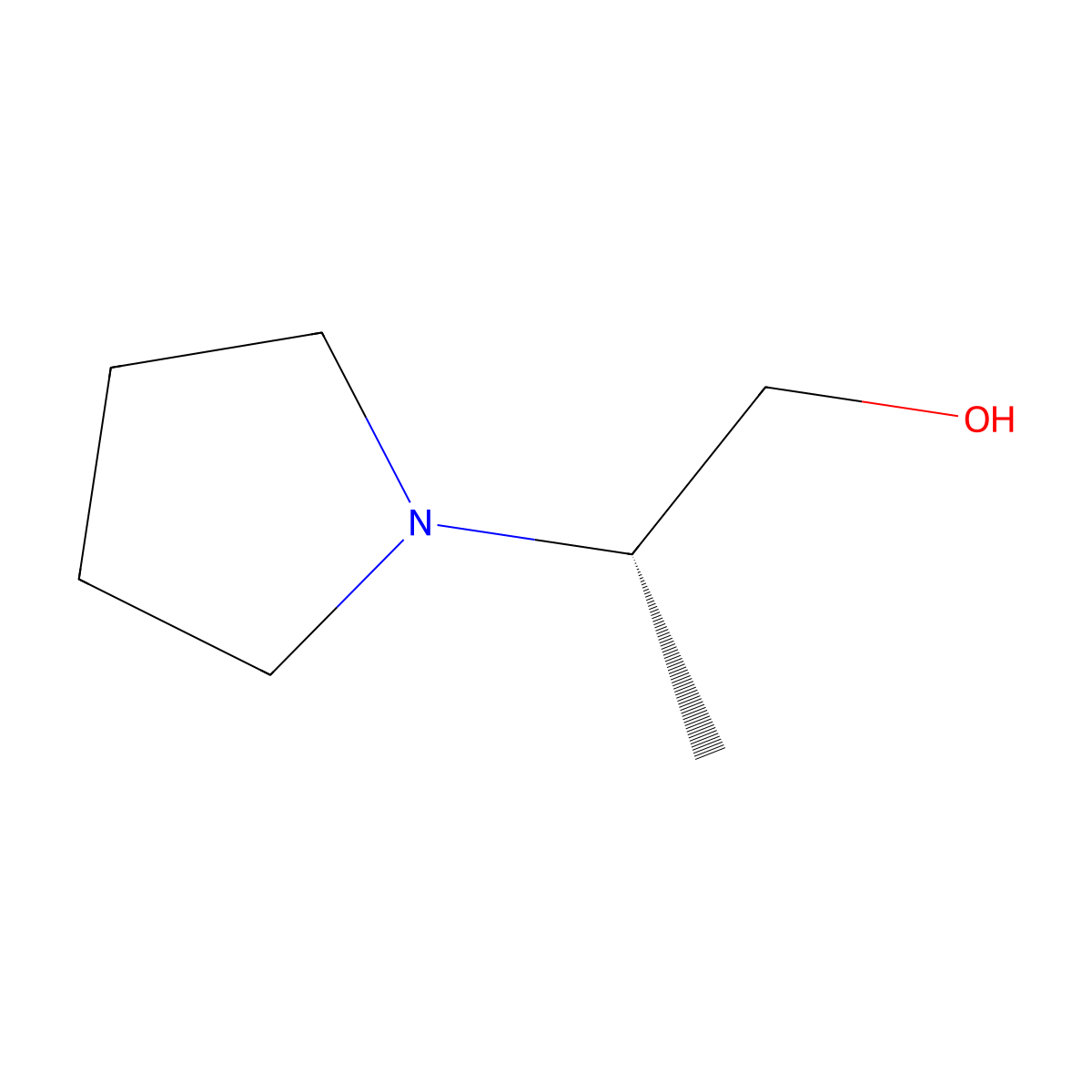 (2S)-2-(pyrrolidin-1-yl)propan-1-ol molecular structure, CAS 620627-26-1