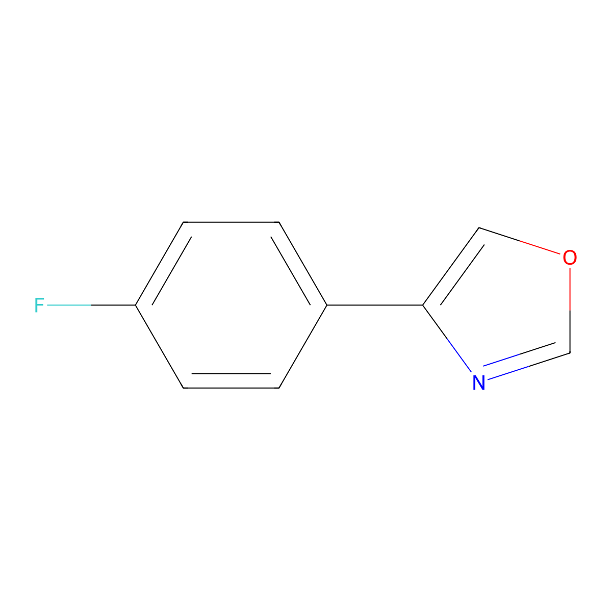 4-(4-Fluorophenyl)oxazole molecular structure, CAS 620633-04-7