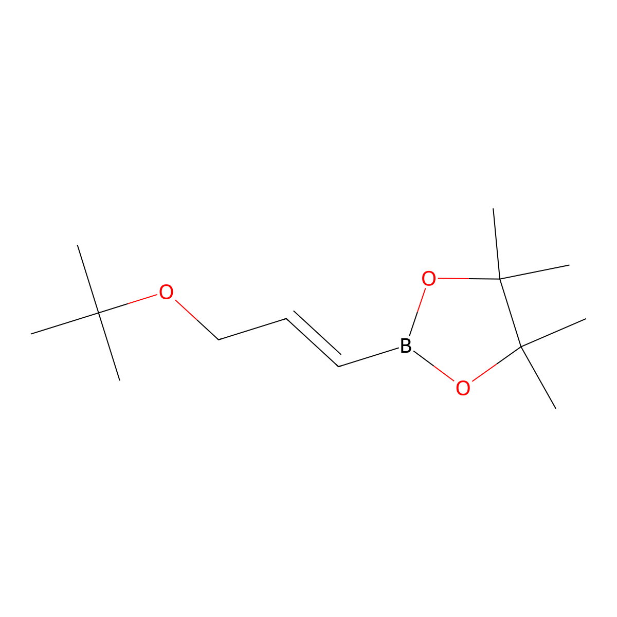 2-(3-(tert-Butoxy)prop-1-en-1-yl)-4,4,5,5-tetramethyl-1,3,2-dioxaborolane molecular structure, CAS 620634-98-2