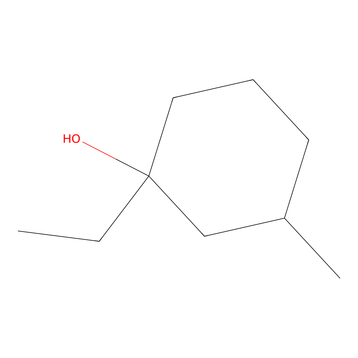 1-Ethyl-3-methylcyclohexan-1-ol molecular structure, CAS 62067-44-1