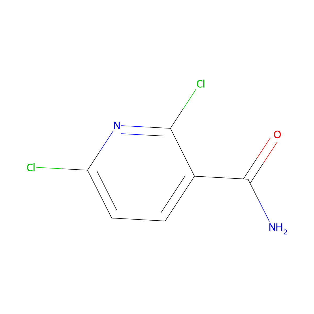 2,6-Dichloropyridine-3-carboxamide molecular structure, CAS 62068-78-4