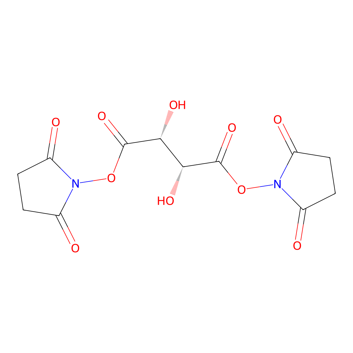 Disuccinimidyl tartarate molecular structure, CAS 62069-75-4