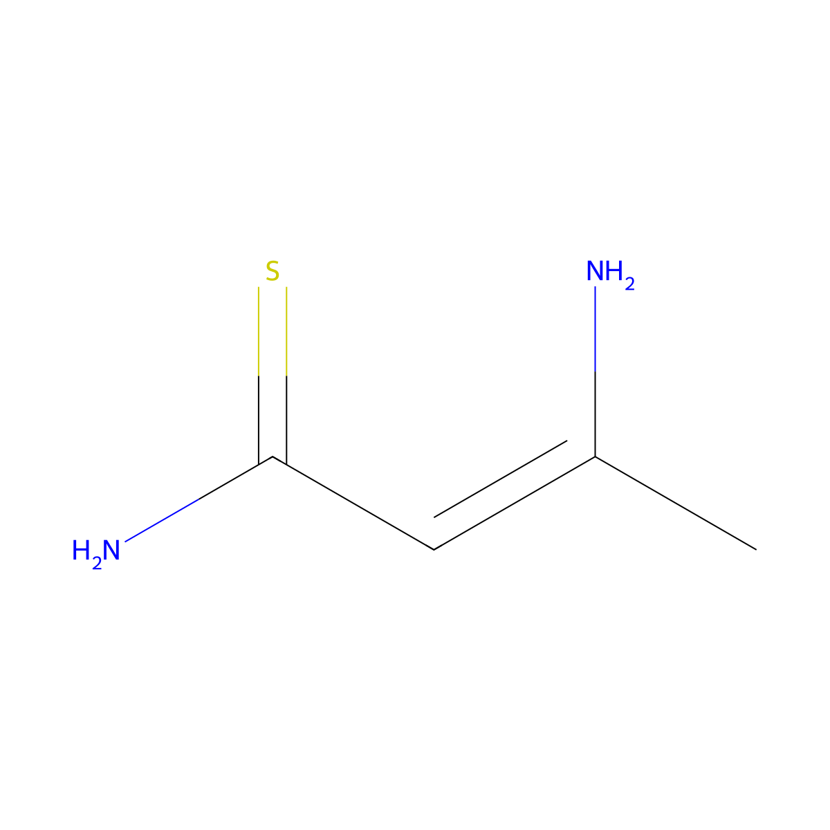3-Amino-2-butenethioamide molecular structure, CAS 62069-87-8