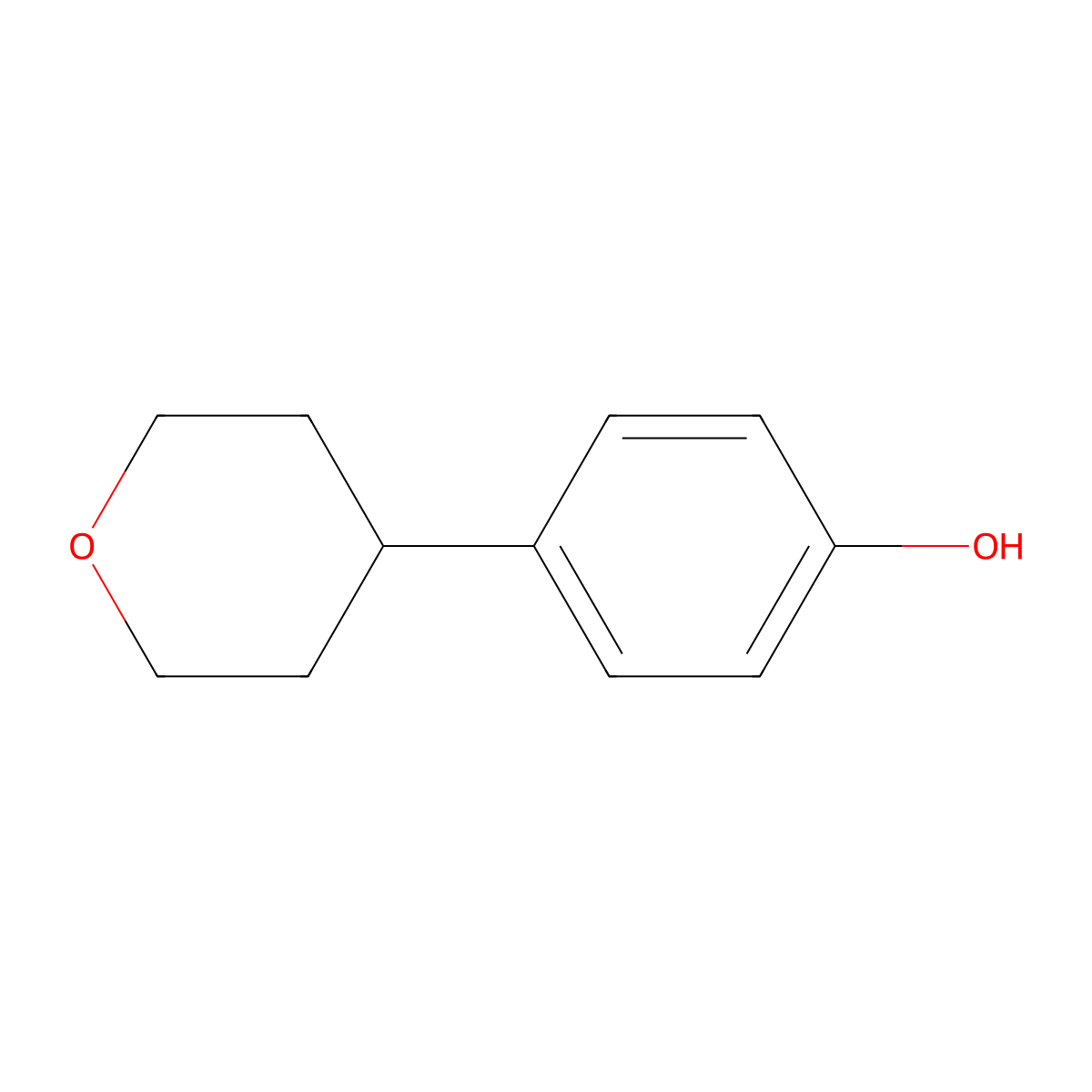 4-(Oxan-4-yl)phenol molecular structure, CAS 62071-41-4