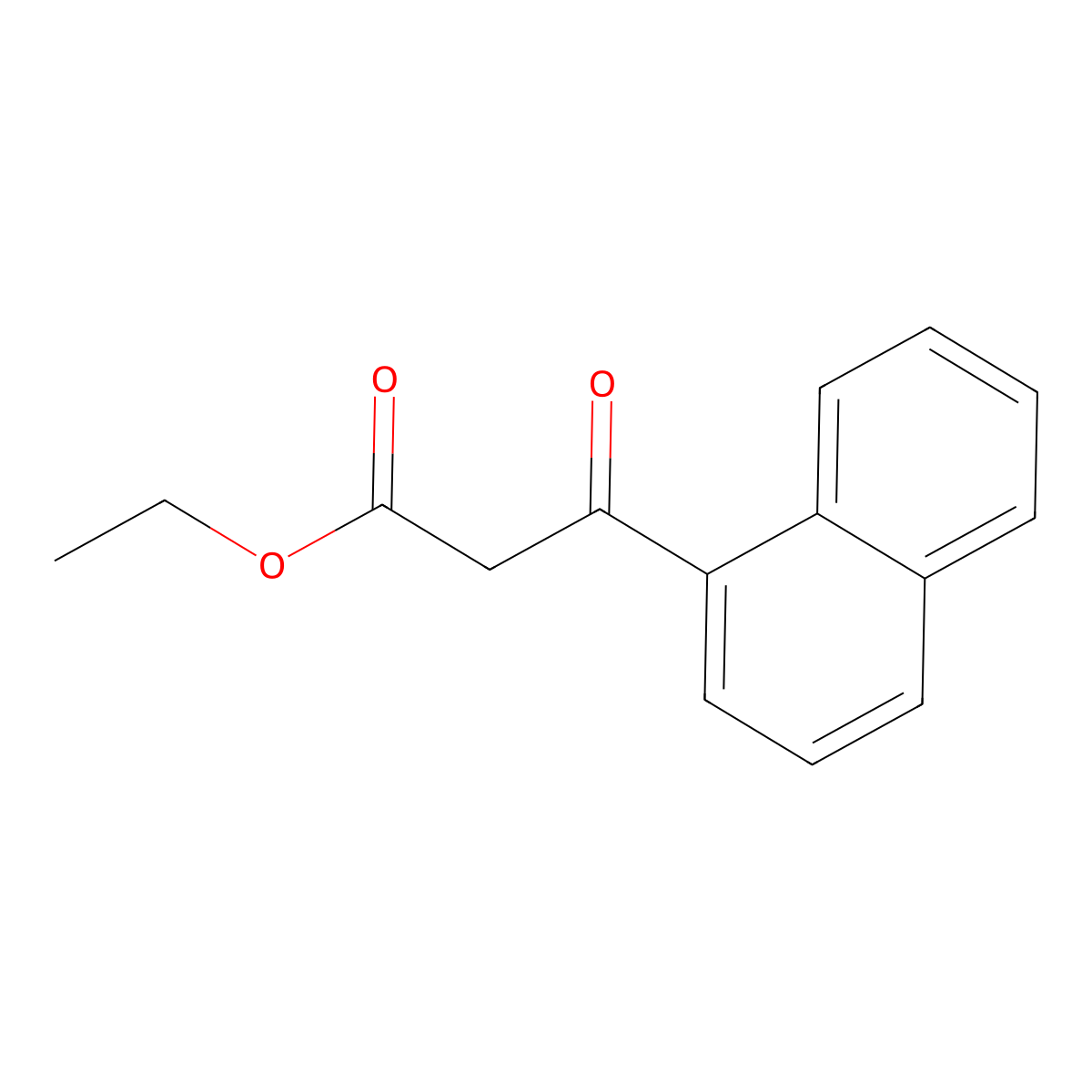 Ethyl 3-(naphthalen-8-yl)-3-oxopropanoate molecular structure, CAS 62071-76-5