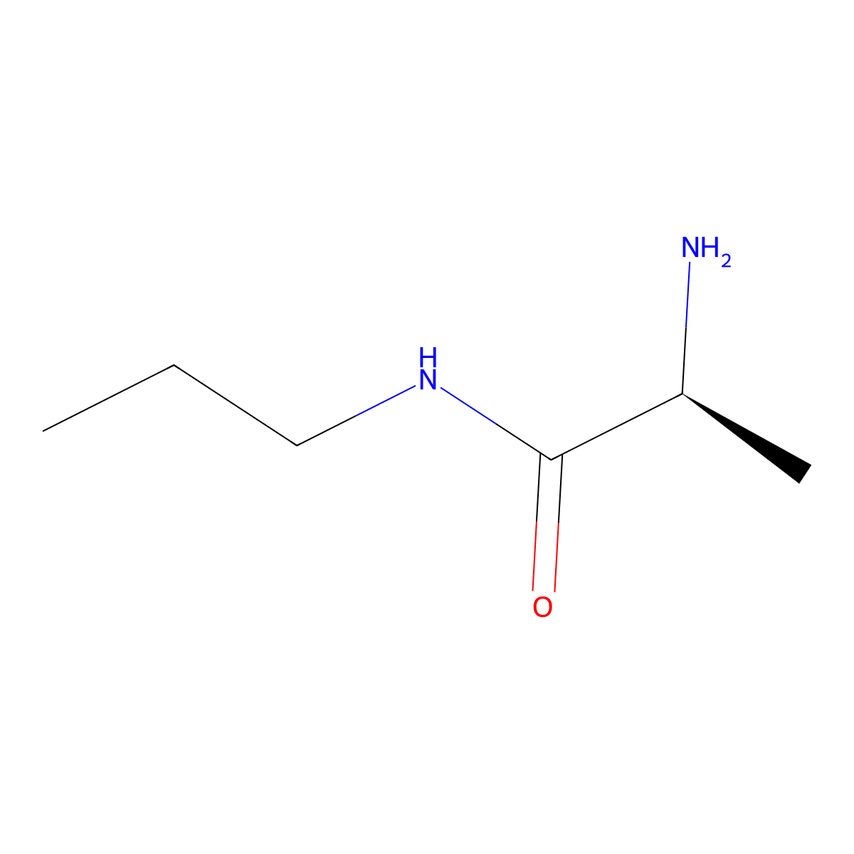 Propanamide, 2-amino-N-propyl-, (S)- molecular structure, CAS 62072-60-0