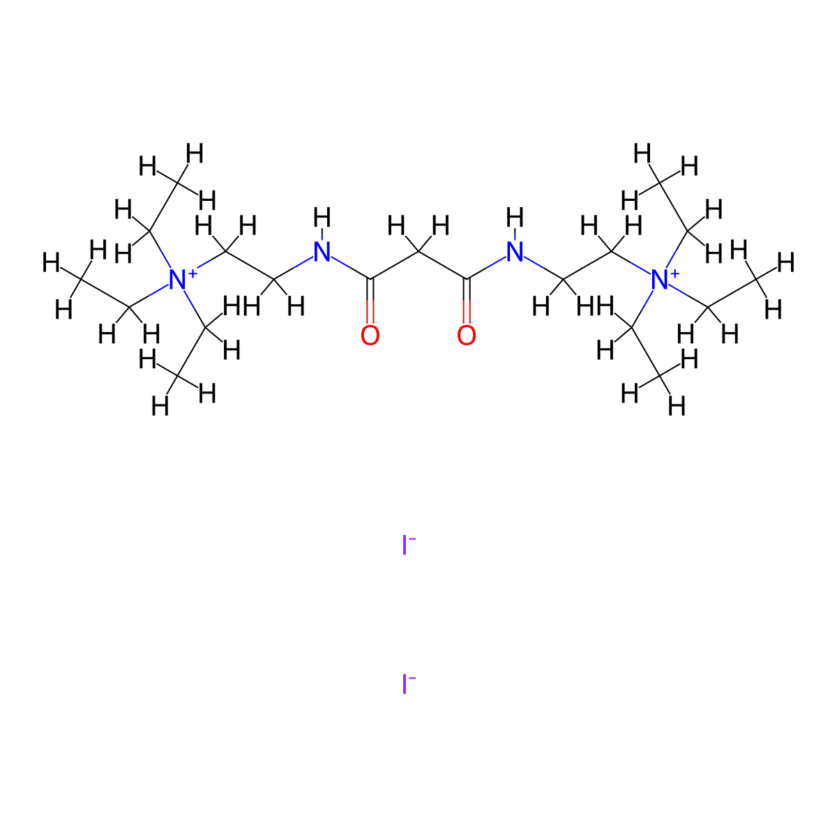 Ammonium, malonylbis(iminoethylene)bis(triethyl-, diiodide molecular structure, CAS 62073-24-9