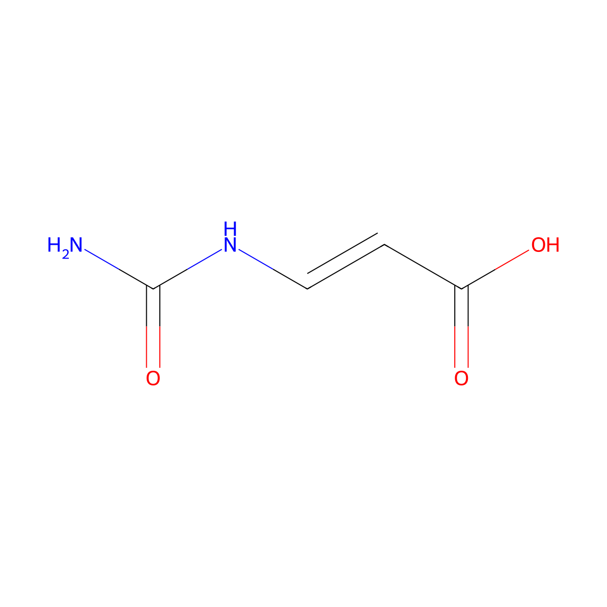 3-(carbamoylamino)prop-2-enoic Acid molecular structure, CAS 62076-97-5