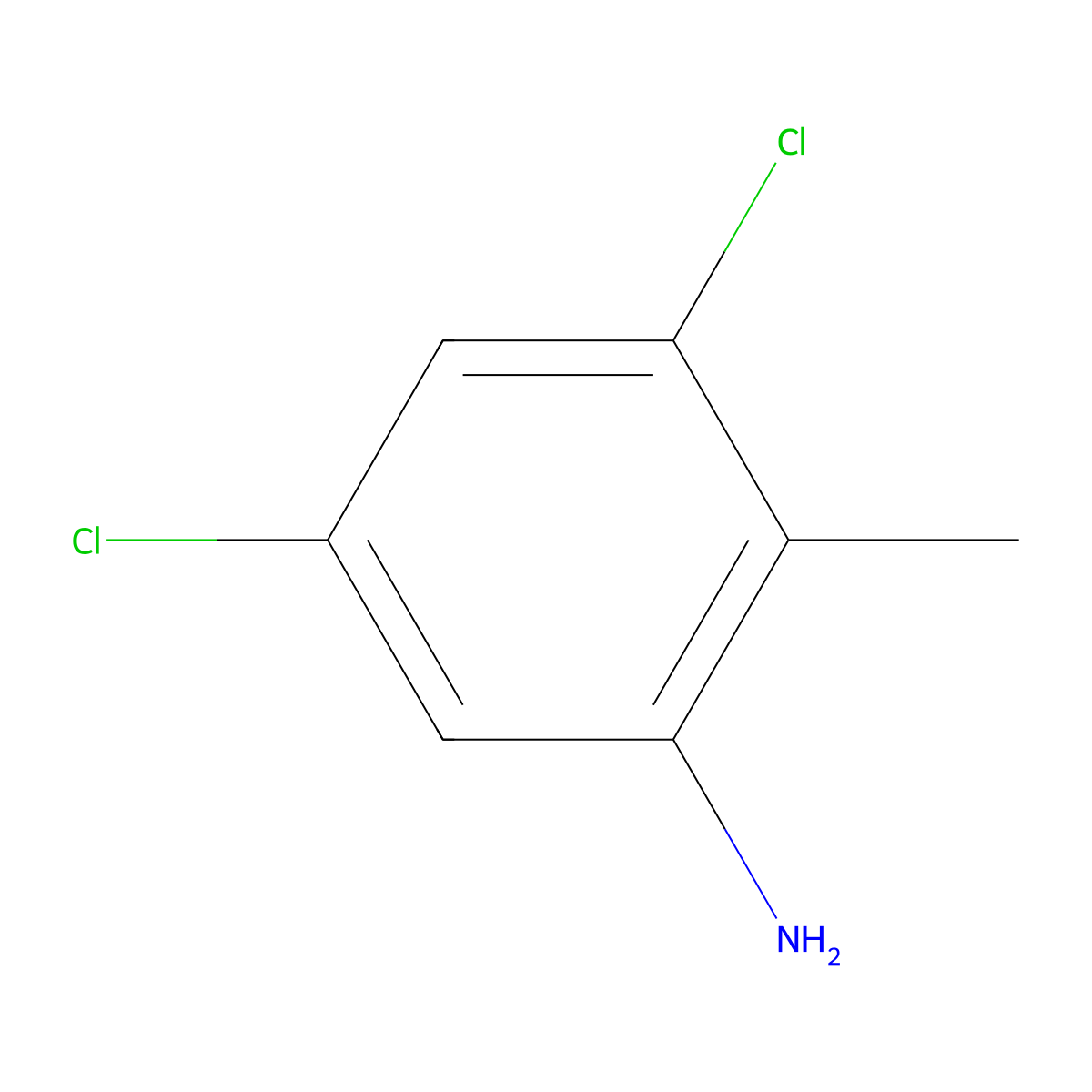 3,5-Dichloro-2-methylaniline molecular structure, CAS 62077-28-5