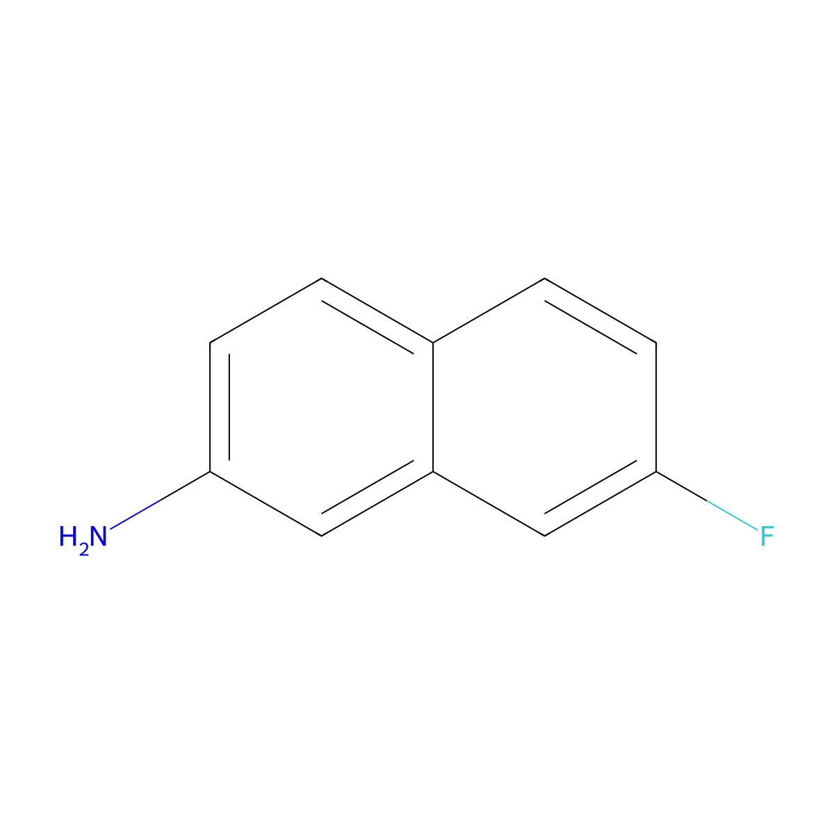 7-Fluoronaphthalen-2-amine molecular structure, CAS 62078-76-6