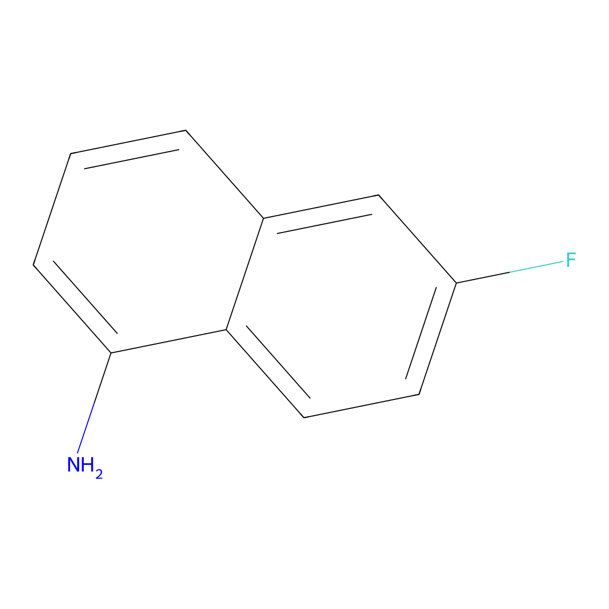 6-Fluoronaphthalen-1-amine molecular structure, CAS 62078-78-8