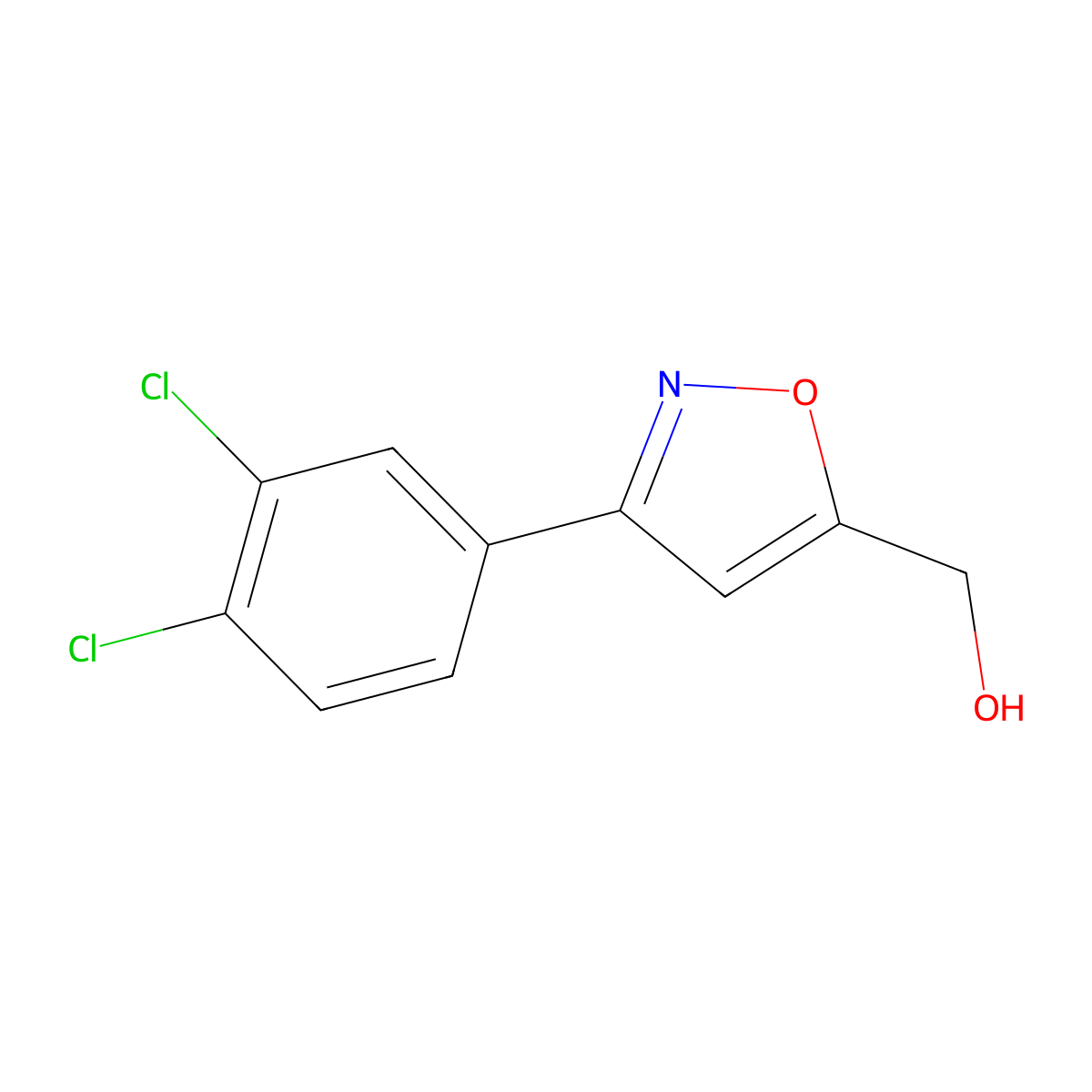 [3-(3,4-Dichlorophenyl)-1,2-oxazol-5-yl]methanol molecular structure, CAS 6208-35-1