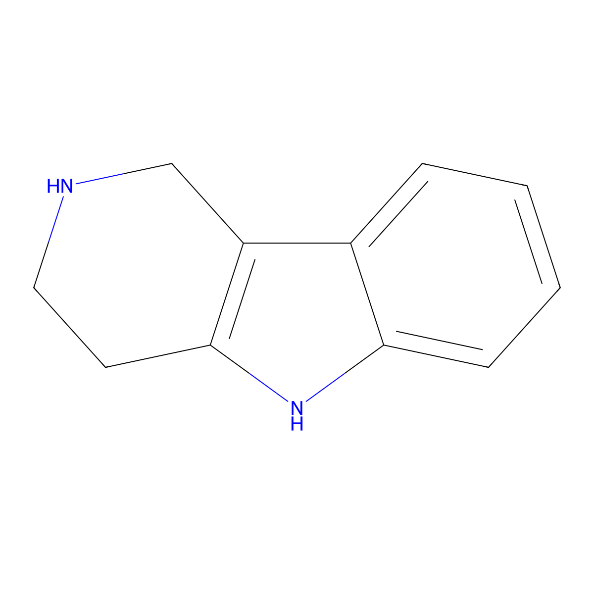 1H,2H,3H,4H,5H-pyrido[4,3-b]indole molecular structure, CAS 6208-60-2