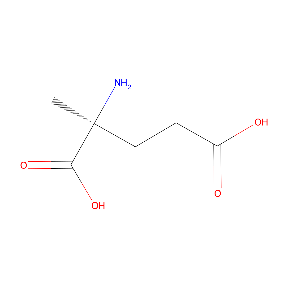 2-Methylglutamic acid, L- molecular structure, CAS 6208-95-3