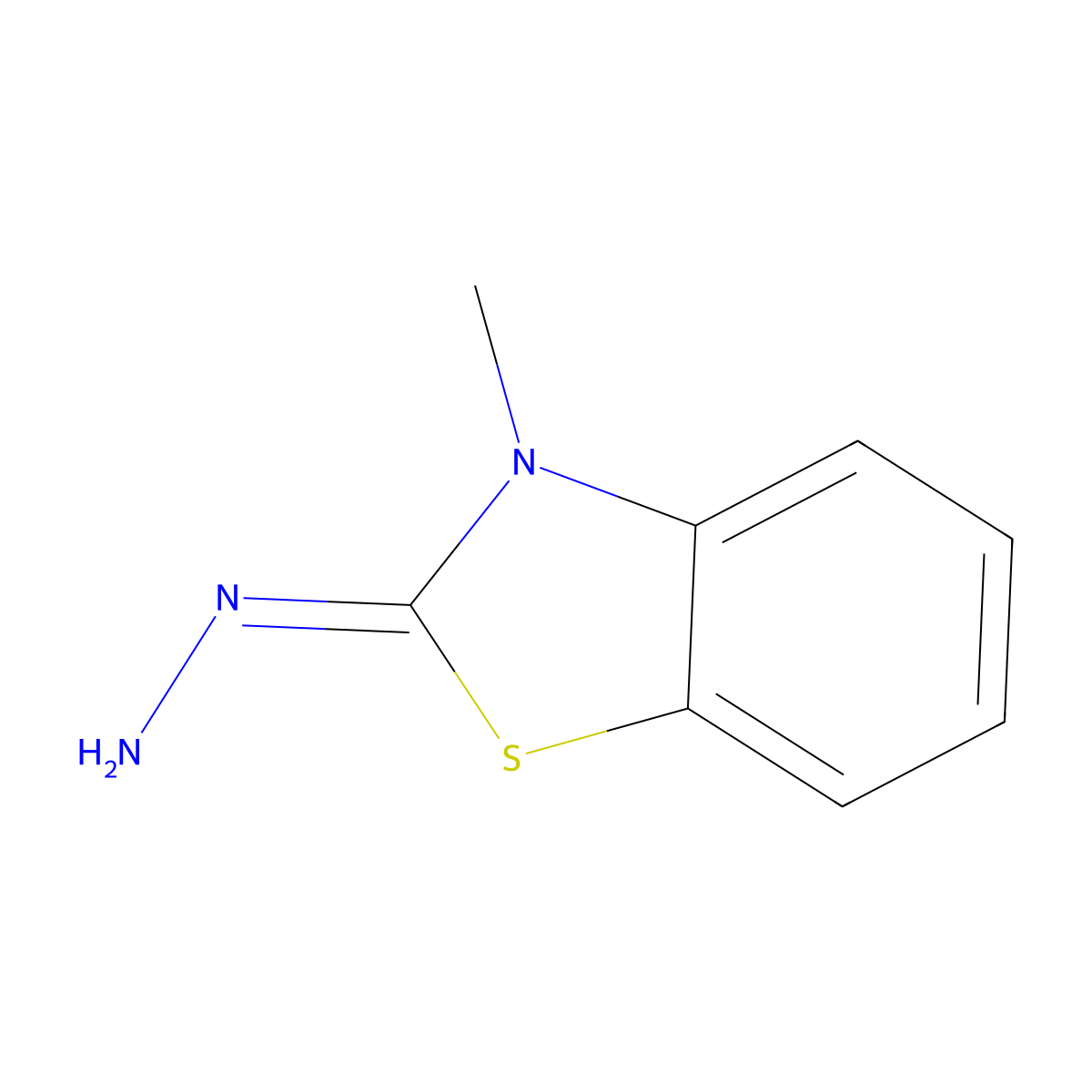 3-Methyl-2-benzothiazolone hydrazone molecular structure, CAS 62082-97-7