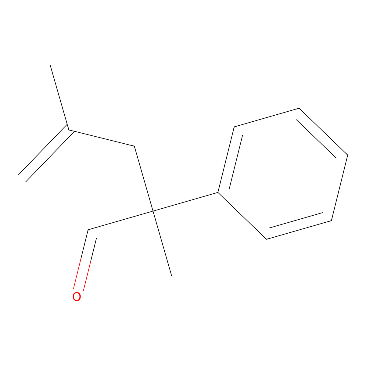 2,4-Dimethyl-2-phenylpent-4-enal molecular structure, CAS 62083-21-0