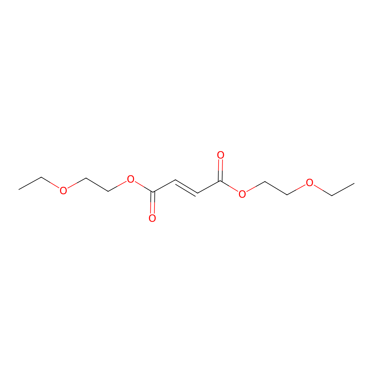 Bis(2-ethoxyethyl) but-2-enedioate molecular structure, CAS 62087-22-3