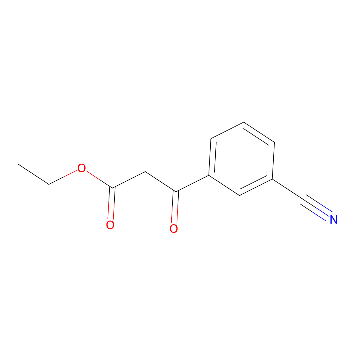 Ethyl 3-(3-cyanophenyl)-3-oxopropanoate molecular structure, CAS 62088-13-5