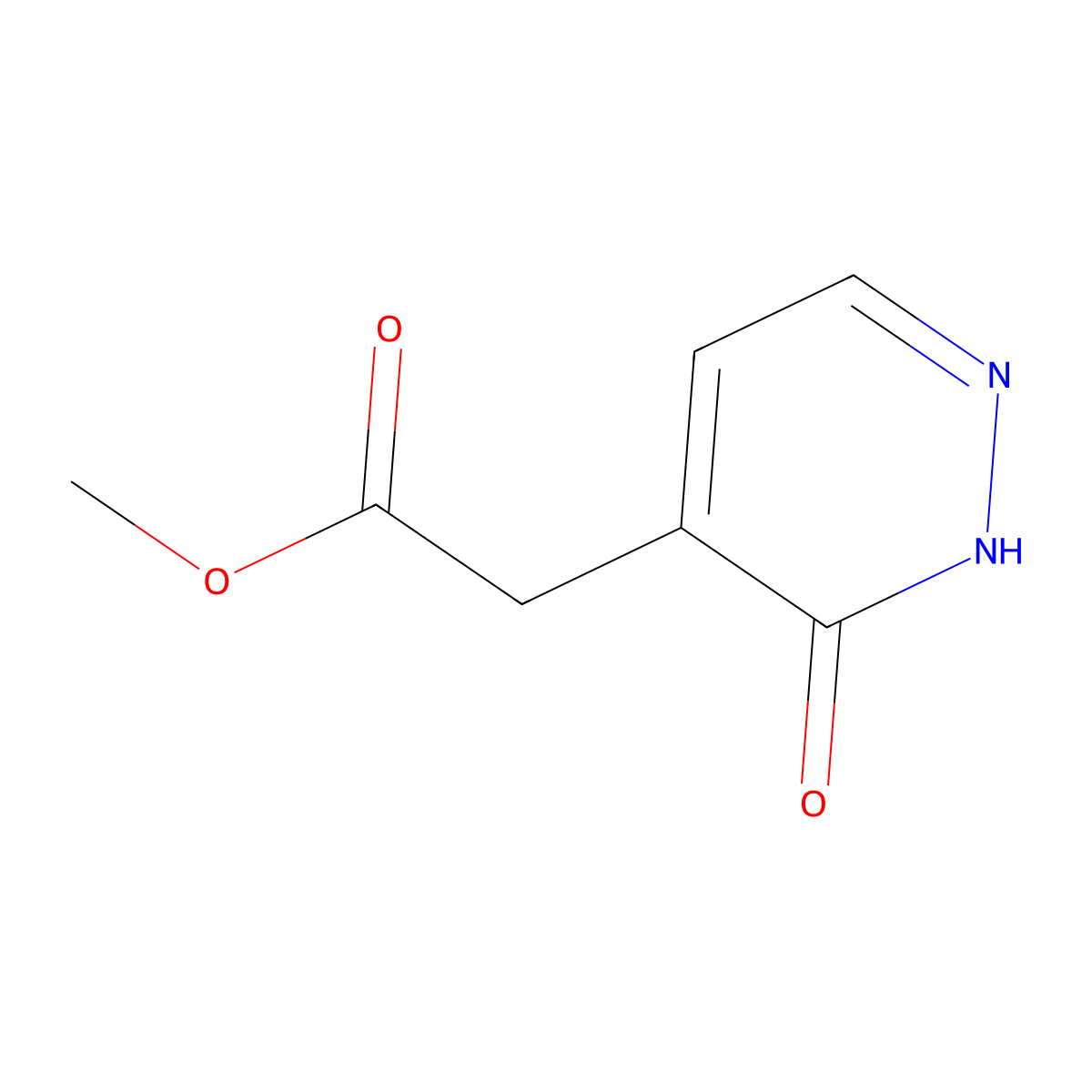 Methyl 2-(3-oxo-2,3-dihydropyridazin-4-yl)acetate molecular structure, CAS 62089-04-7