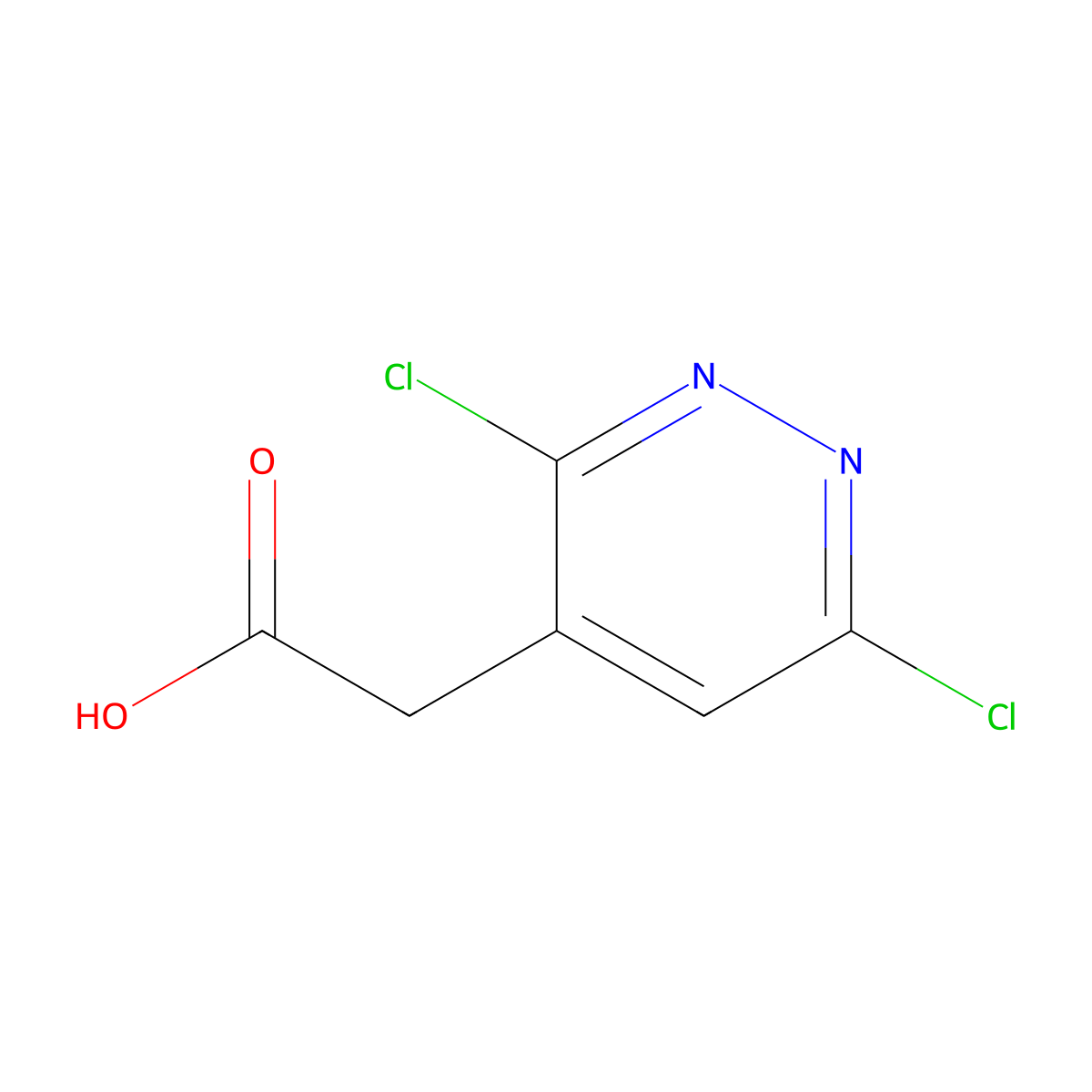 2-(3,6-Dichloropyridazin-4-yl)acetic acid molecular structure, CAS 62089-07-0