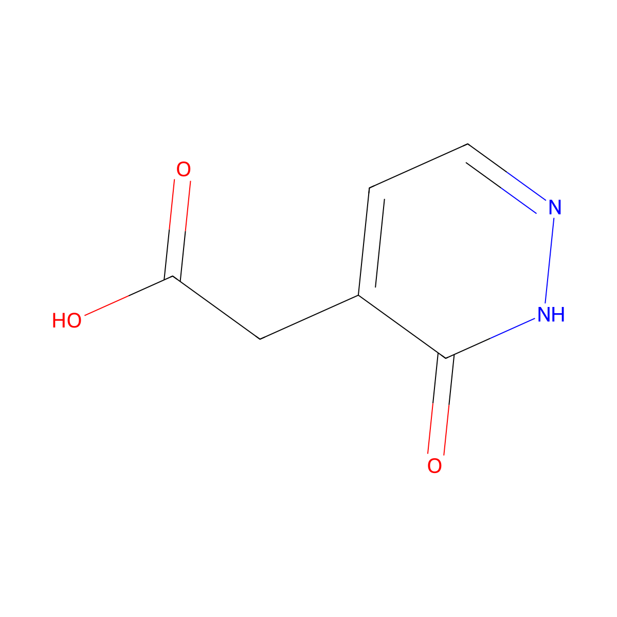 2-(3-Oxo-2,3-dihydropyridazin-4-yl)acetic acid molecular structure, CAS 62089-16-1