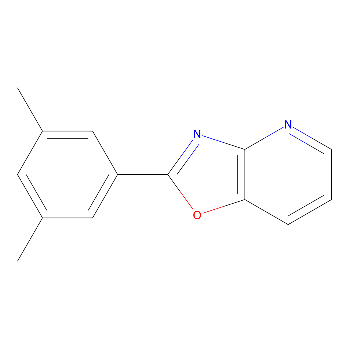 2-(3,5-Dimethylphenyl)oxazolo[4,5-b]pyridine molecular structure, CAS 62089-33-2