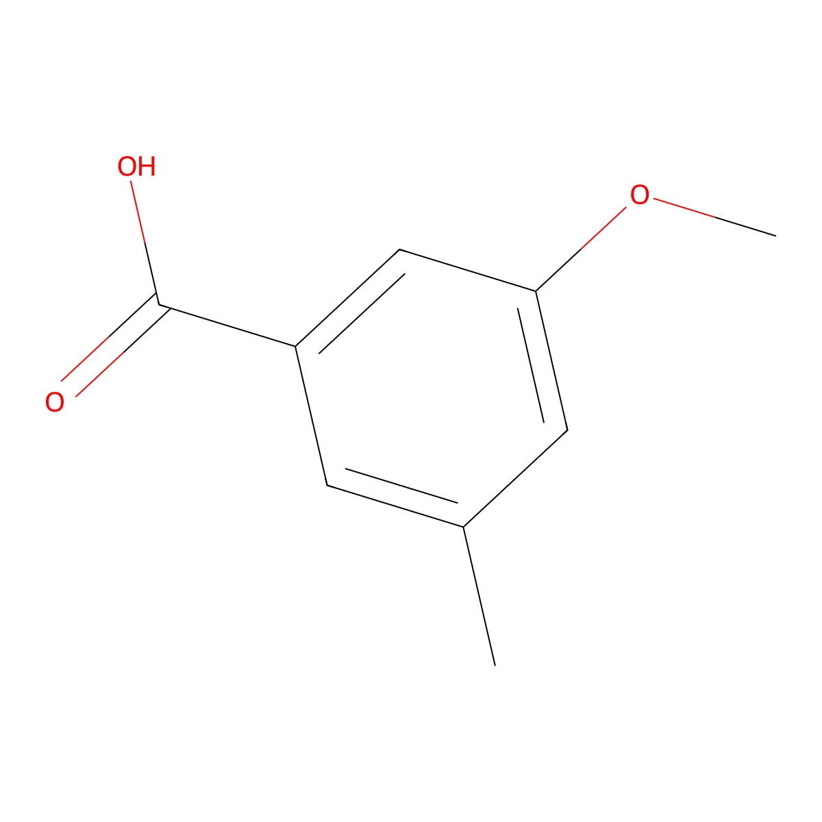 3-Methoxy-5-methylbenzoic acid molecular structure, CAS 62089-34-3