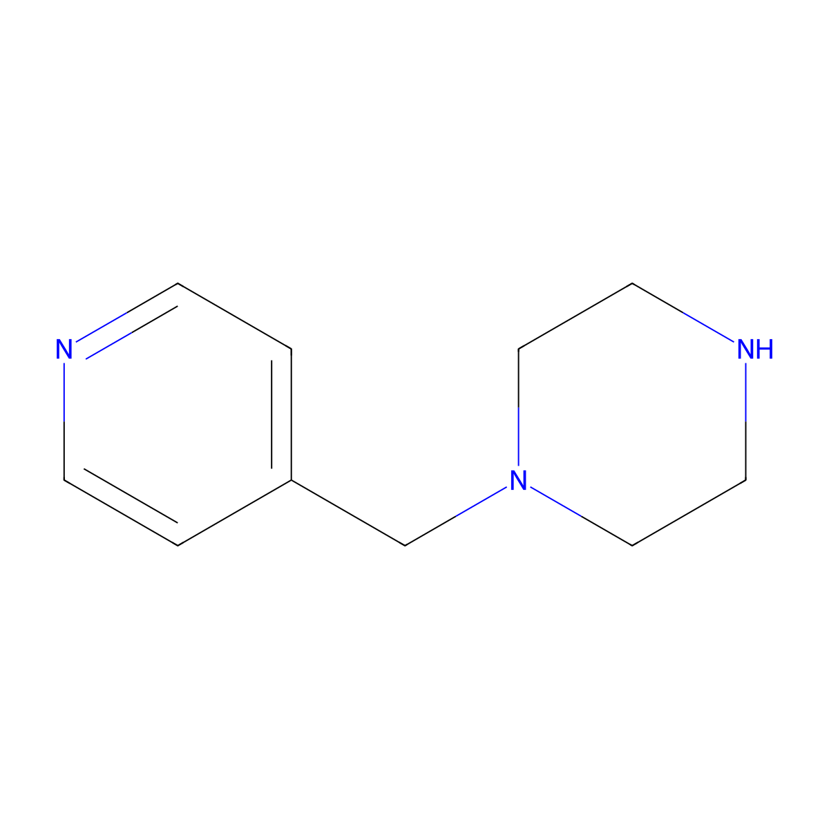 1-((Pyridin-4-yl)methyl)piperazine molecular structure, CAS 62089-74-1