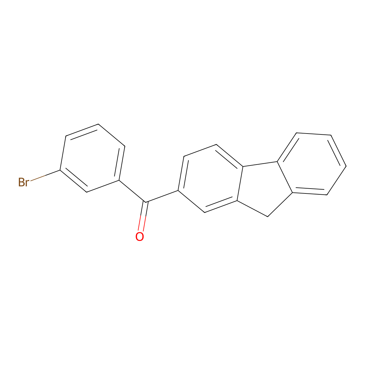 Methanone, (3-bromophenyl)-9H-fluoren-2-yl- molecular structure, CAS 62093-54-3