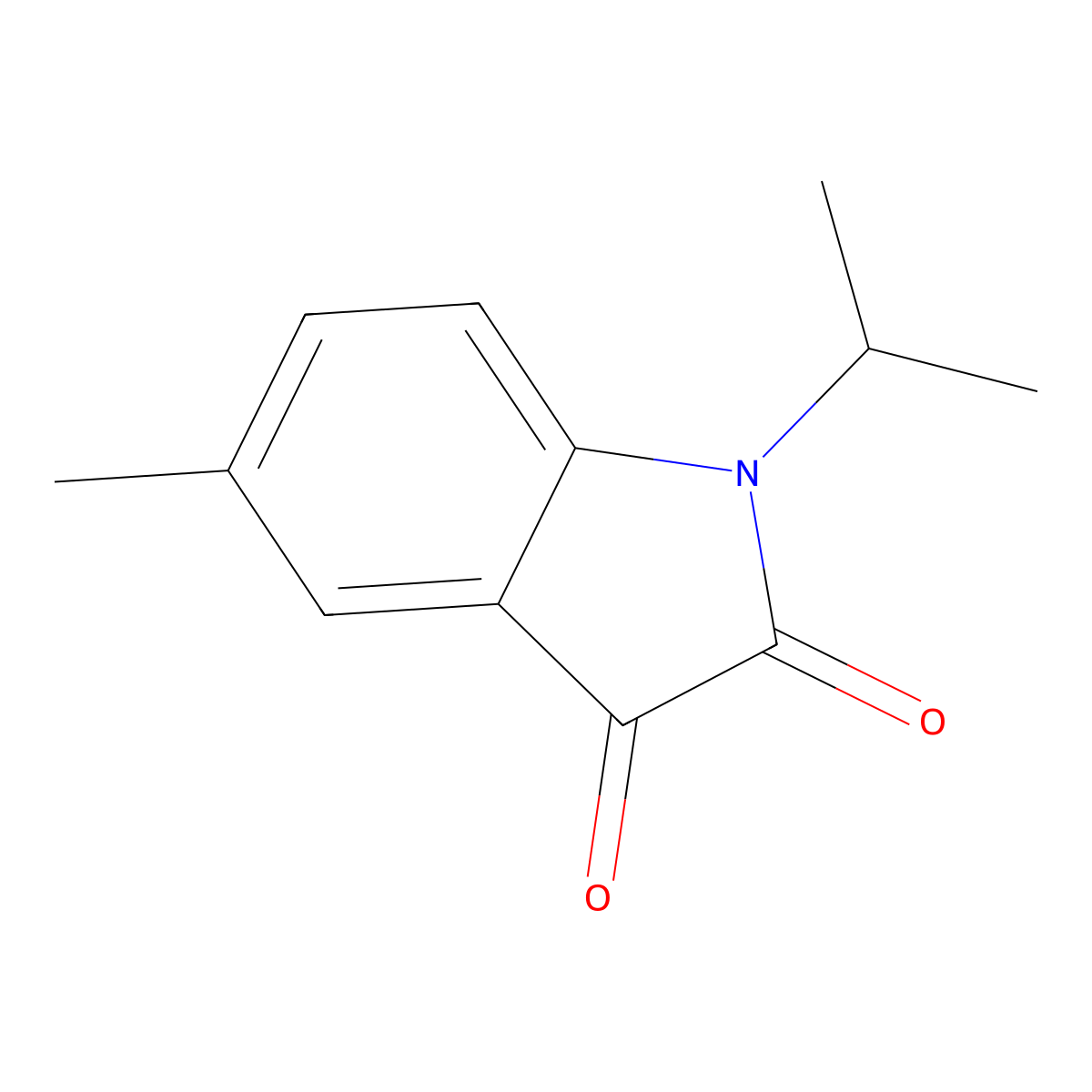 1-Isopropyl-5-methyl-1H-indole-2,3-dione molecular structure, CAS 620931-09-1