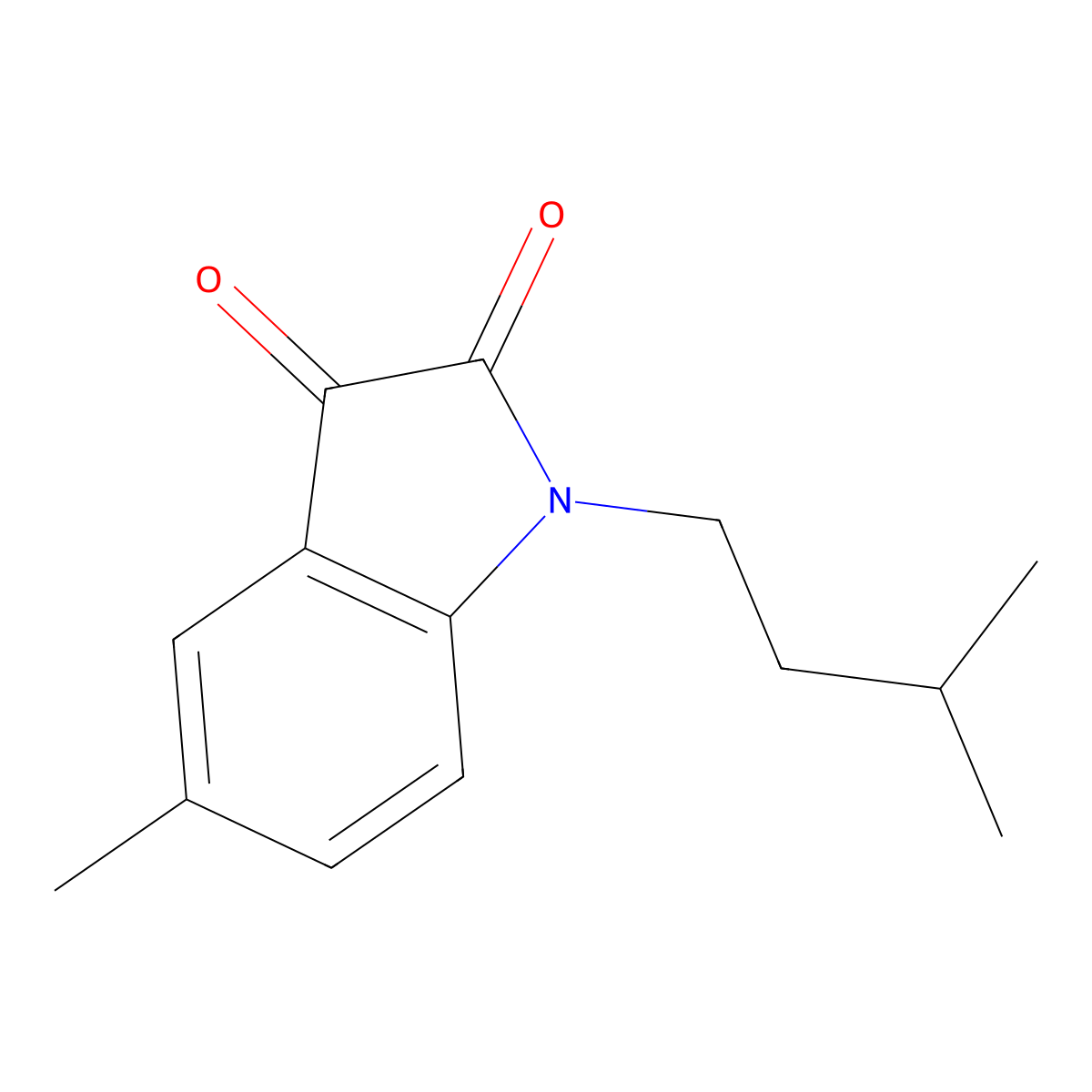 1-Isopentyl-5-methylindoline-2,3-dione molecular structure, CAS 620931-13-7