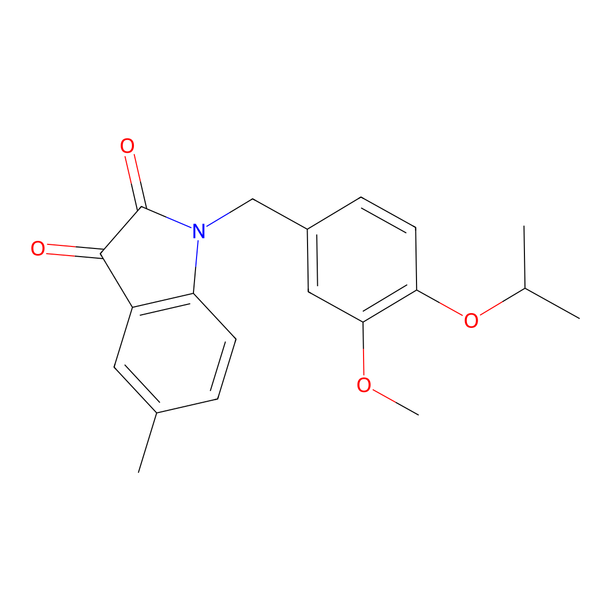 1-(4-isopropoxy-3-methoxybenzyl)-5-methyl-1H-indole-2,3-dione molecular structure, CAS 620931-71-7