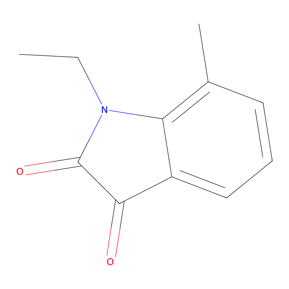 1-ethyl-7-methyl-1H-indole-2,3-dione molecular structure, CAS 620931-79-5