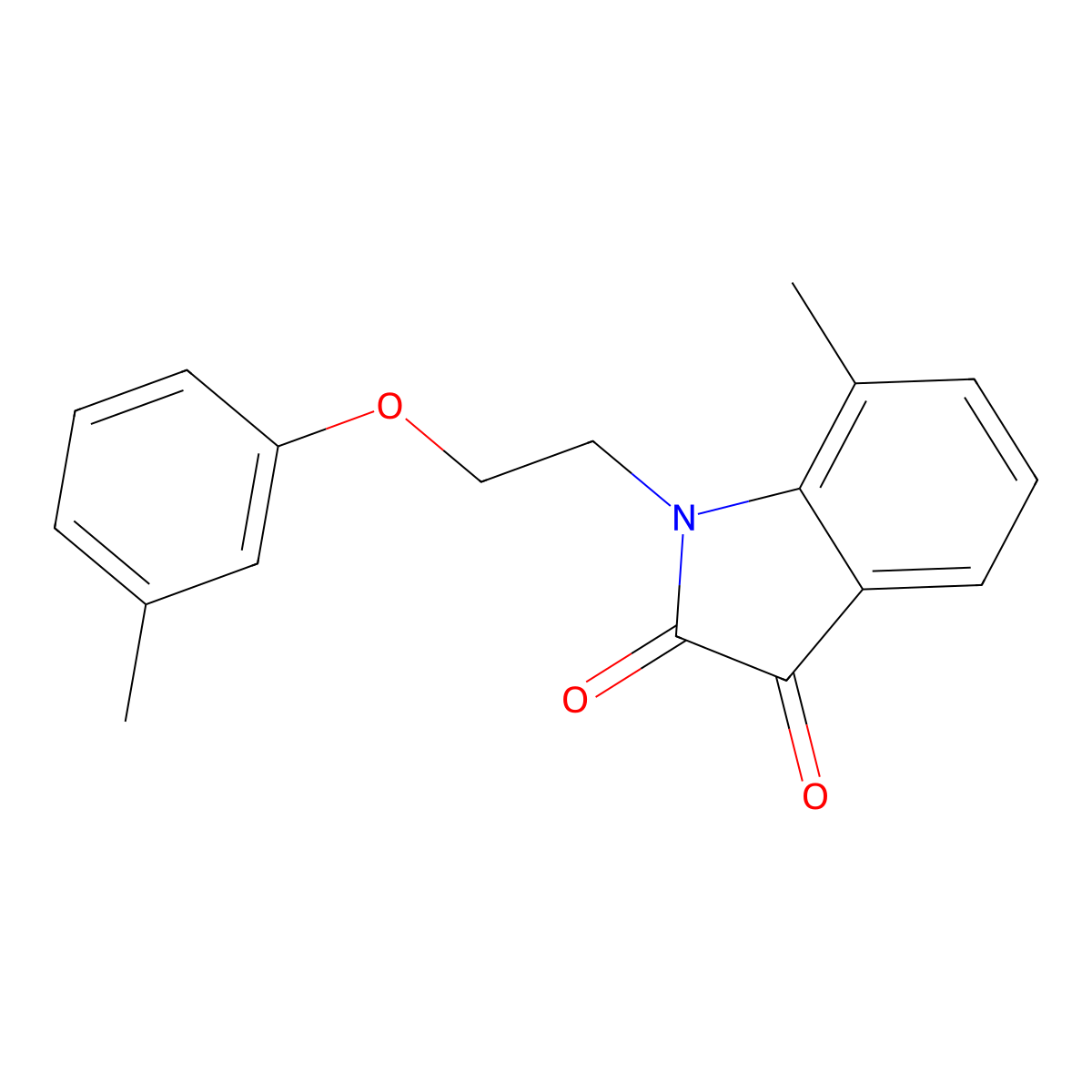 7-Methyl-1-(2-m-tolyloxy-ethyl)-1H-indole-2,3-dione molecular structure, CAS 620932-11-8