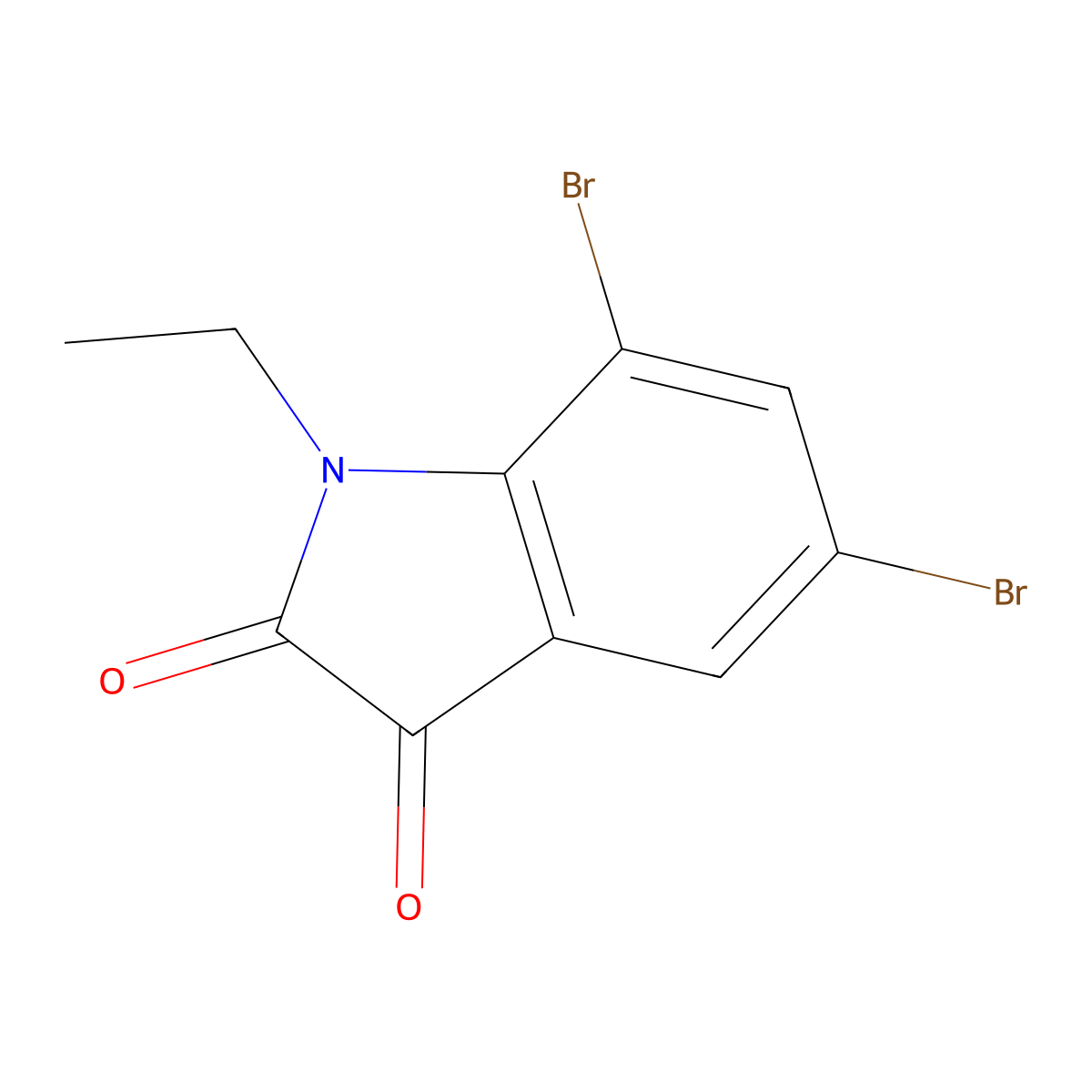 5,7-Dibromo-1-ethylindoline-2,3-dione molecular structure, CAS 620932-49-2