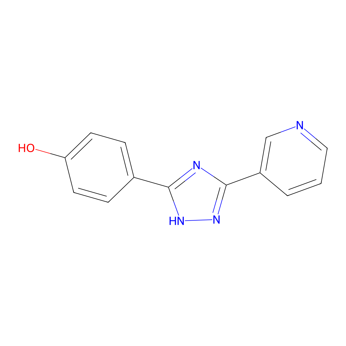 4-[5-(pyridin-3-yl)-1H-1,2,4-triazol-3-yl]phenol molecular structure, CAS 620934-18-1