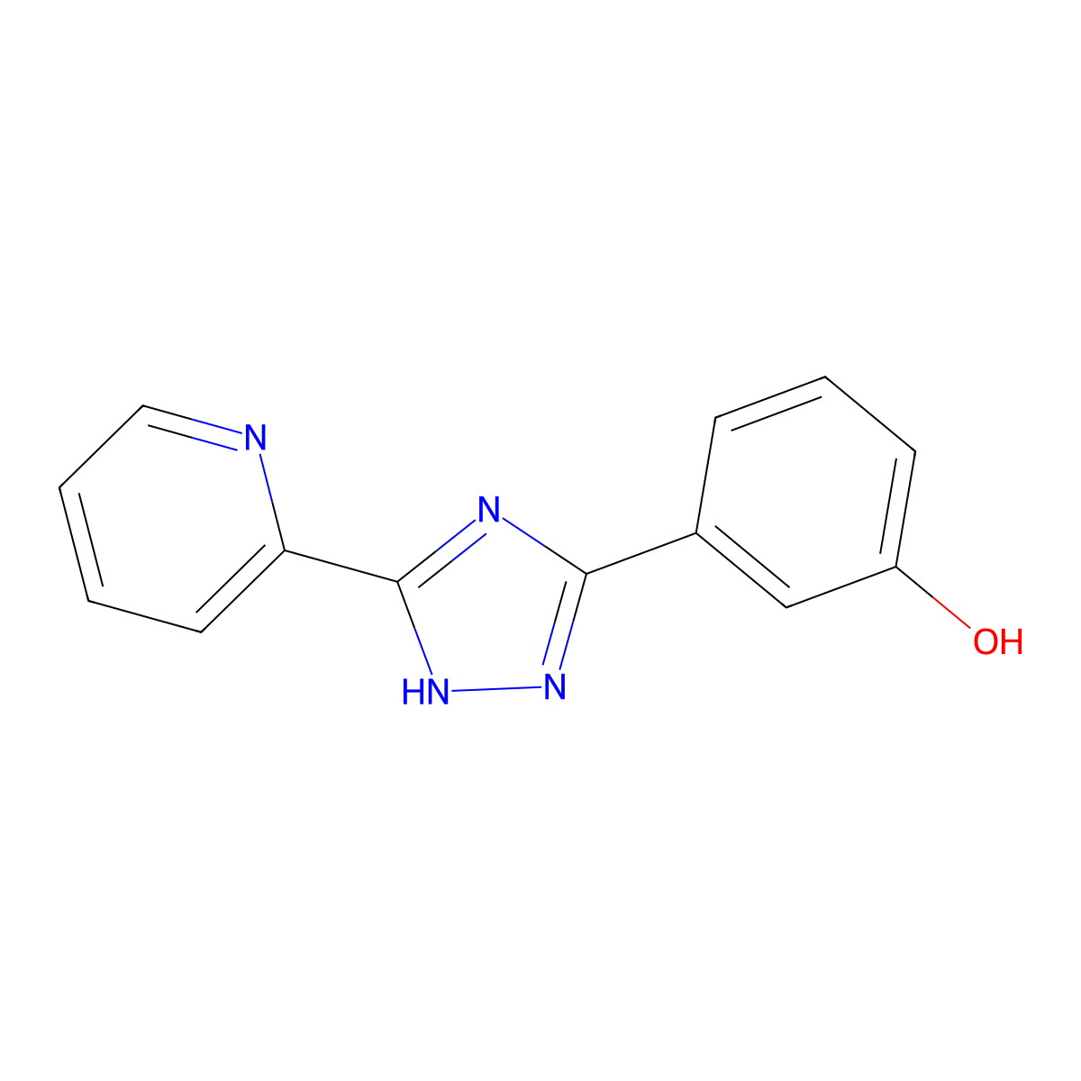 3-[5-(pyridin-2-yl)-1H-1,2,4-triazol-3-yl]phenol molecular structure, CAS 620934-27-2