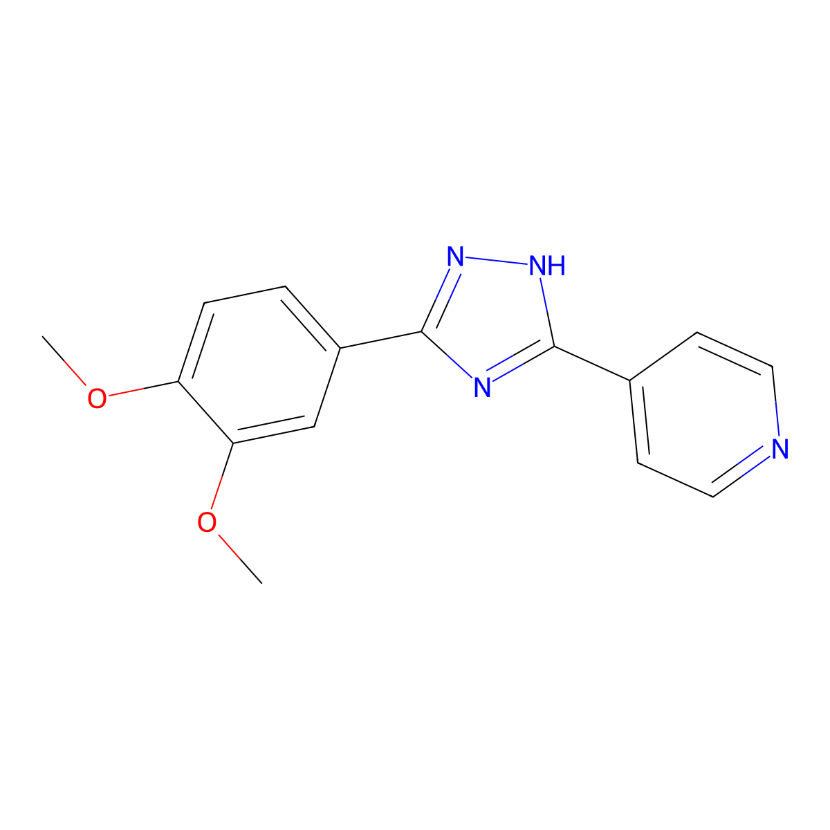 4-[3-(3,4-dimethoxyphenyl)-1H-1,2,4-triazol-5-yl]pyridine molecular structure, CAS 620934-44-3