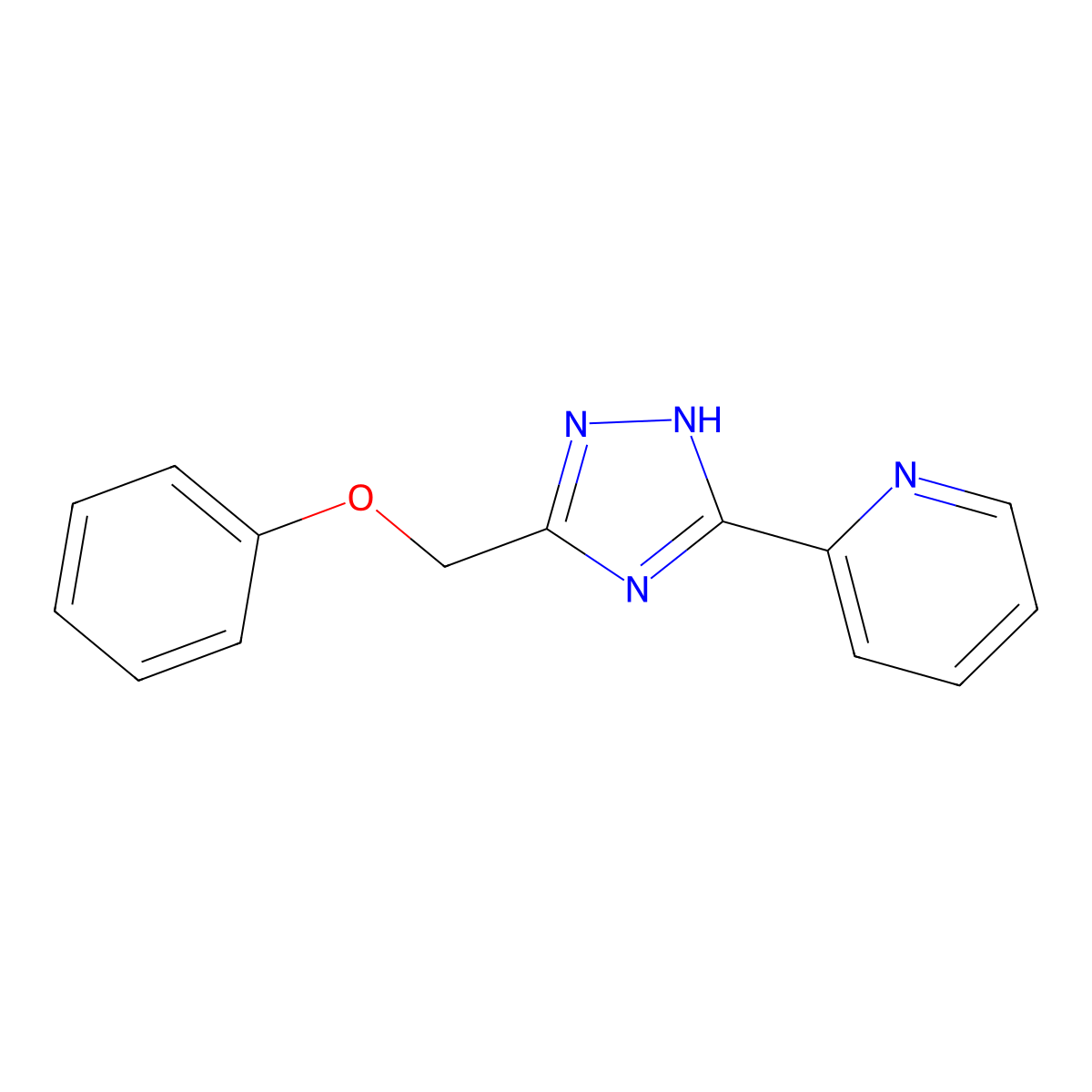 2-[3-(phenoxymethyl)-1H-1,2,4-triazol-5-yl]pyridine molecular structure, CAS 620934-91-0