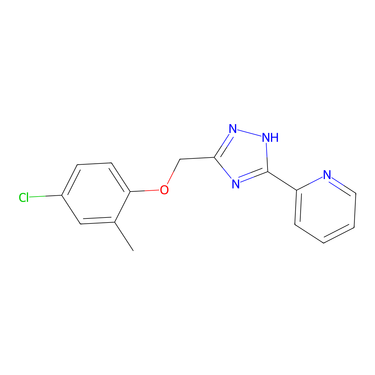 2-[3-(4-chloro-2-methylphenoxymethyl)-1H-1,2,4-triazol-5-yl]pyridine molecular structure, CAS 620934-98-7