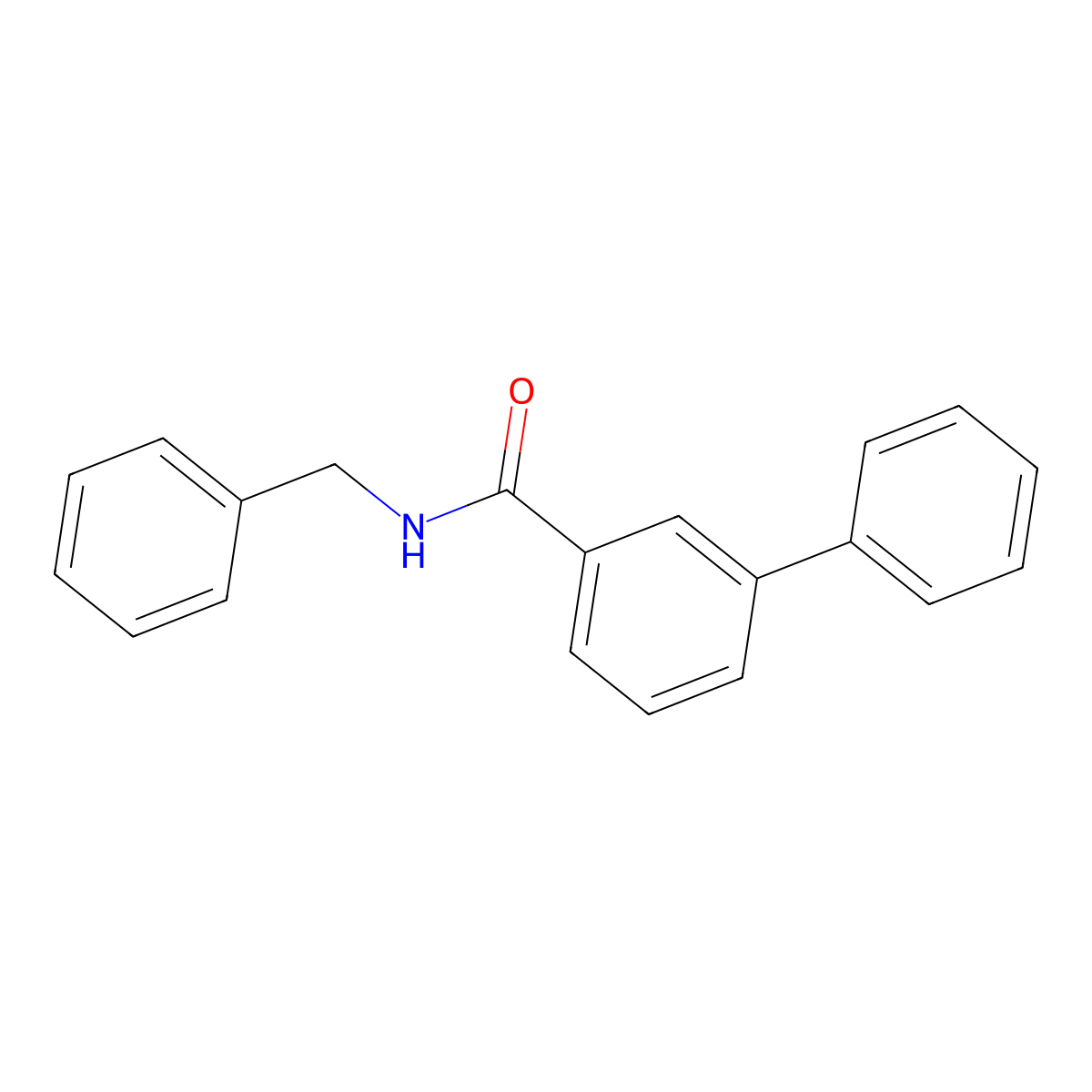 N-benzyl 3-phenylbenzamide molecular structure, CAS 620937-51-1
